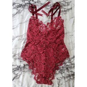 Red Lace Bodysuit